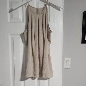 Violet & Claire Beige Pleated Camisole